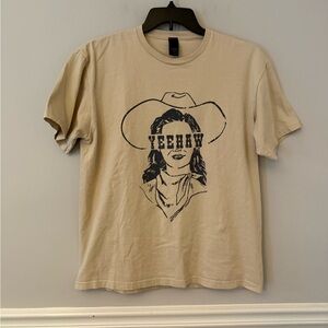 YeeHaw cowgirl cream graphic short sleeve shirt. S/M